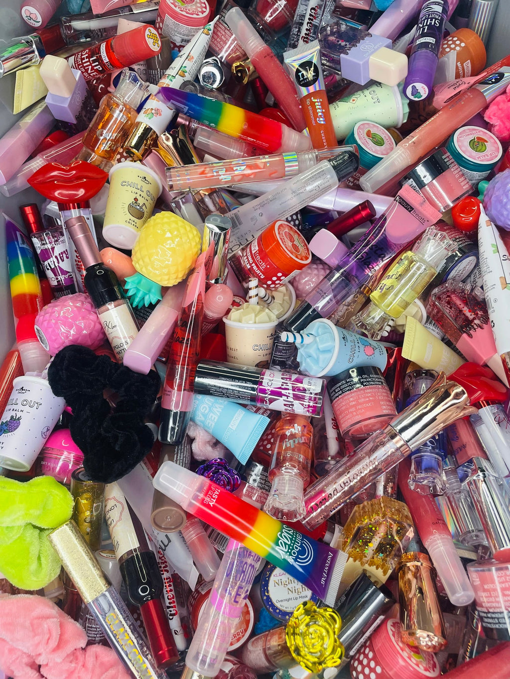 Glosses laid out after unboxing